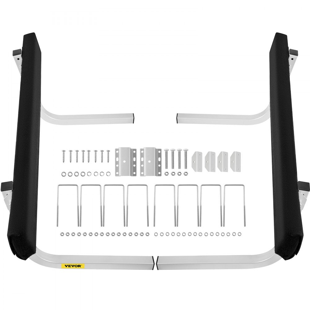 45 in Bunk Trailer Guides - Adjustable Boat Trailer Guide-ons with Marine Carpet