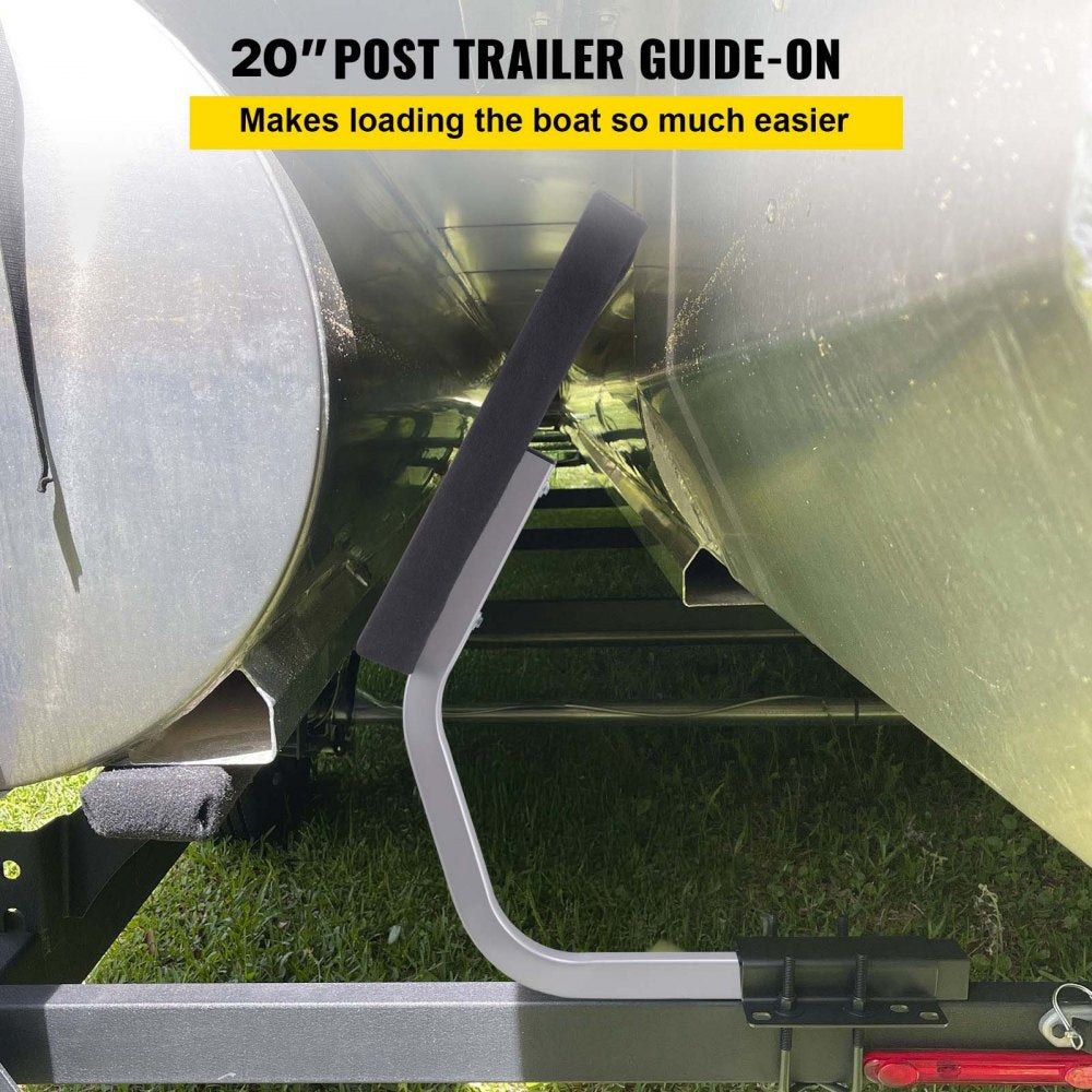 24 in Boat Guide on - Heavy-Duty Adjustable Trailer Guide with Marine Carpet