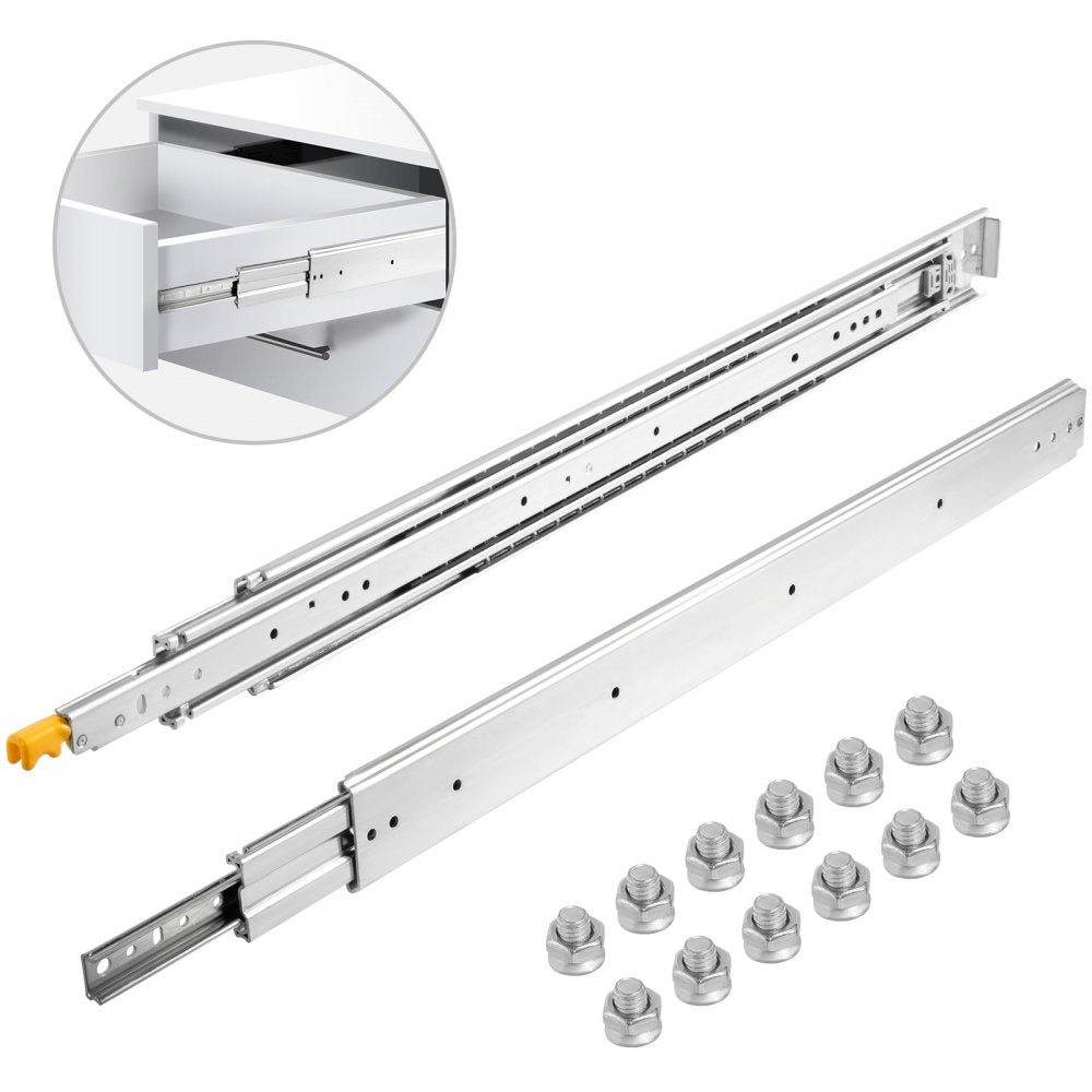 010611002332 - Heavy-Duty Drawer Slides with 500 lbs Capacity and Locking Mechanism