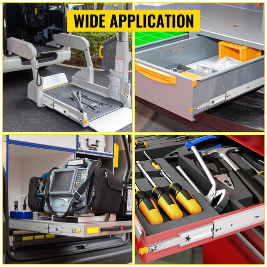 010179429694 - 36" Heavy-Duty Drawer Slides, 500 lbs Capacity
