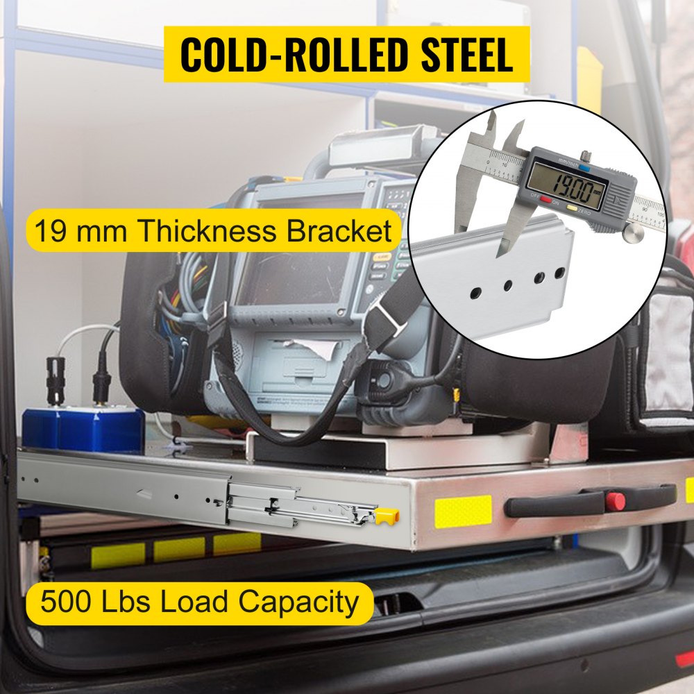 010824133597 - Heavy-Duty 60in Cold-Rolled Steel Drawer Slides