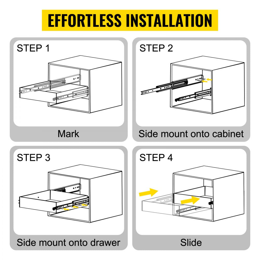 010824133597 - Heavy-Duty 60in Cold-Rolled Steel Drawer Slides