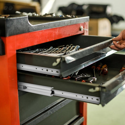 VV-CTDG-500B WS 34YC - Heavy-Duty 34" Steel Drawer Slides, 500 lbs Capacity