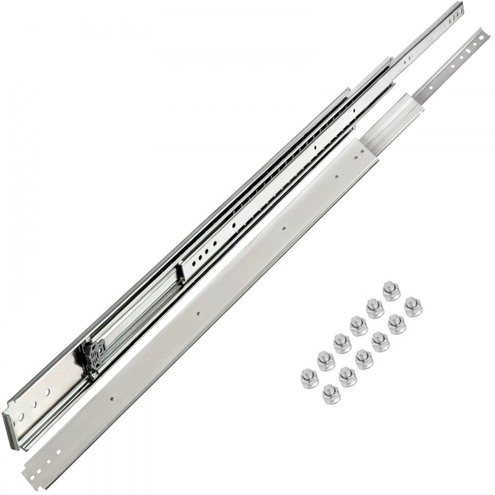 VV-CTDG-500B WS 34YC - Heavy-Duty 34" Steel Drawer Slides, 500 lbs Capacity