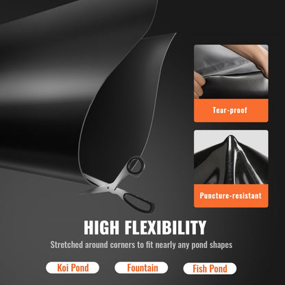 010146015151 - 15x20ft EPDM Pond Liner, 45 Mil Durable Design