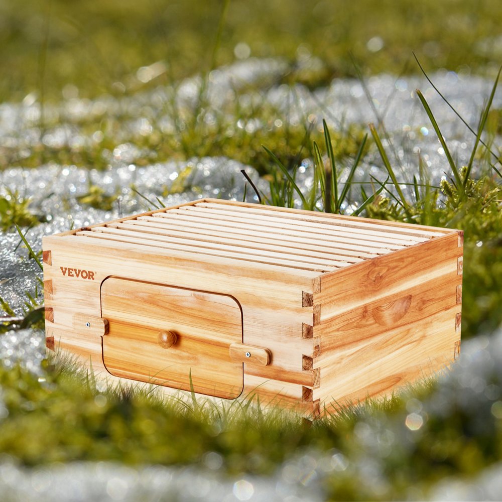 FX2 - Complete Cedar Bee Hive Starter Kit with Transparent Windows and 30 Frames