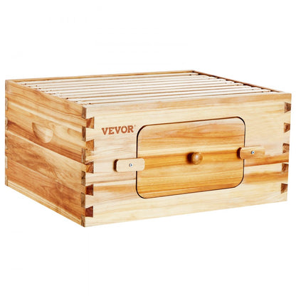 FX2 - Complete Cedar Bee Hive Starter Kit with Transparent Windows and 30 Frames