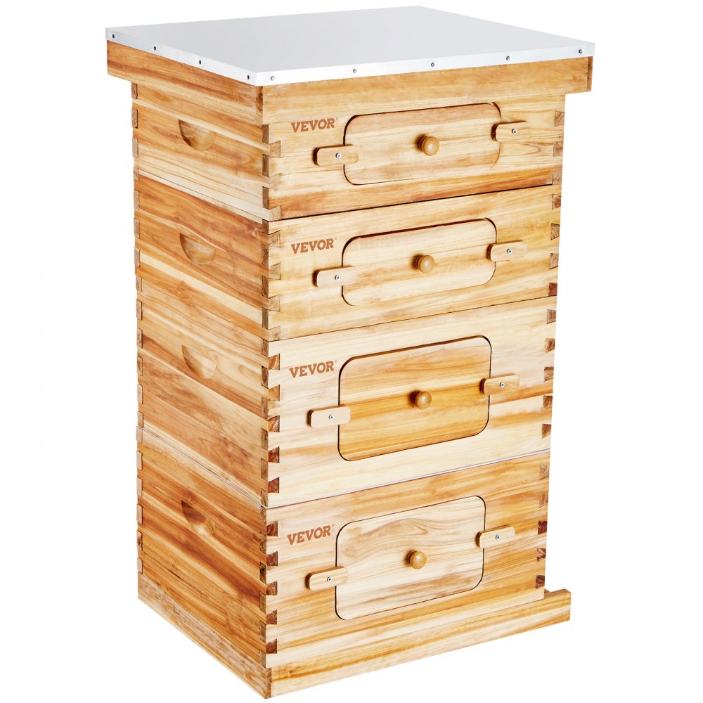 FX2+2 - 40-Frame Cedar Bee Hive Kit with Easy Assembly & Acrylic Windows