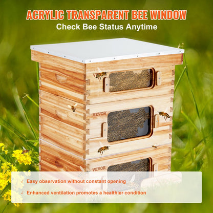 FX1+2 - 30 Frame Cedar Bee Hive Kit with Transparent Windows