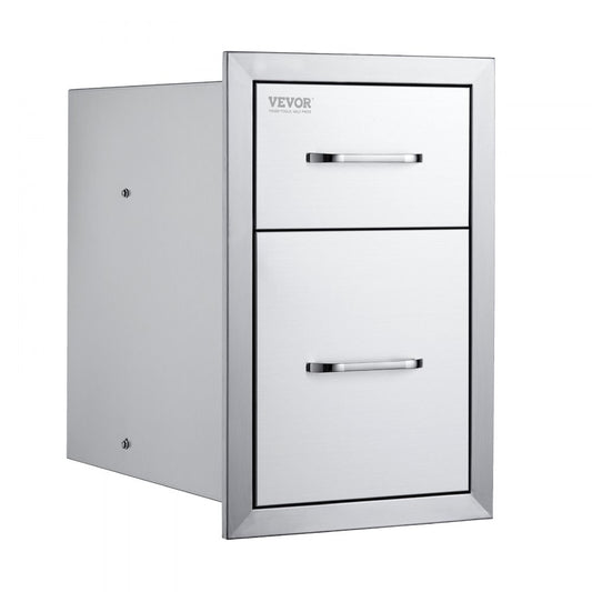 KM-CTG-2302-SKU14 - Stainless Steel Outdoor Kitchen Drawers 13" W x 20.5" H