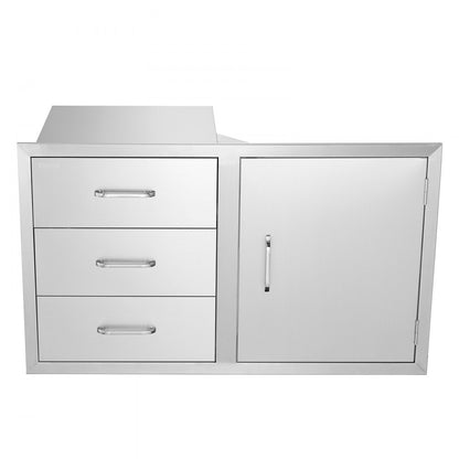 KM-CTG-2302-SKU18 Stainless Steel BBQ Drawer with Triple Storage Space