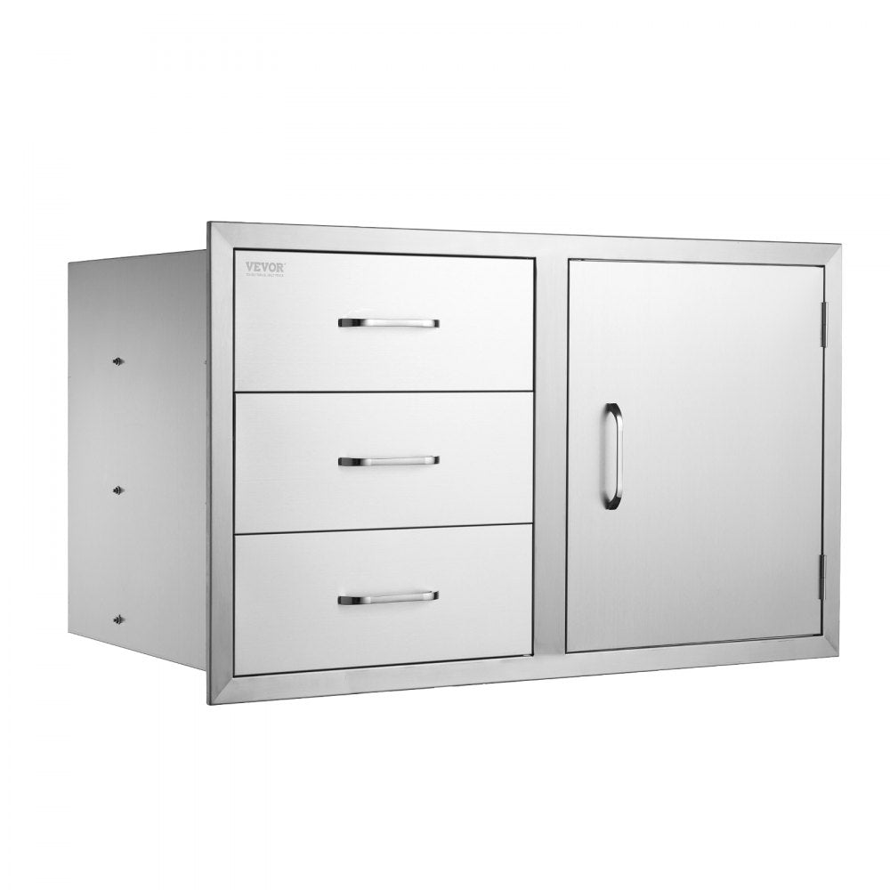 KM-CTG-2302-SKU18 Stainless Steel BBQ Drawer with Triple Storage Space