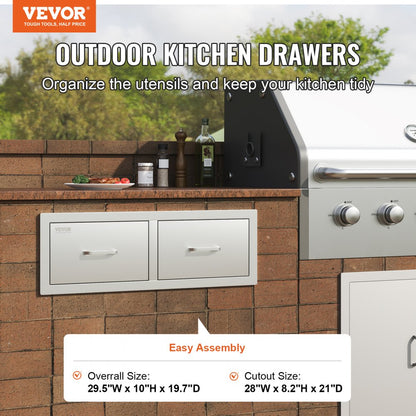 KM-CTG-2302-SKU11 - Durable Stainless Steel Outdoor Kitchen Drawers for Ample Storage