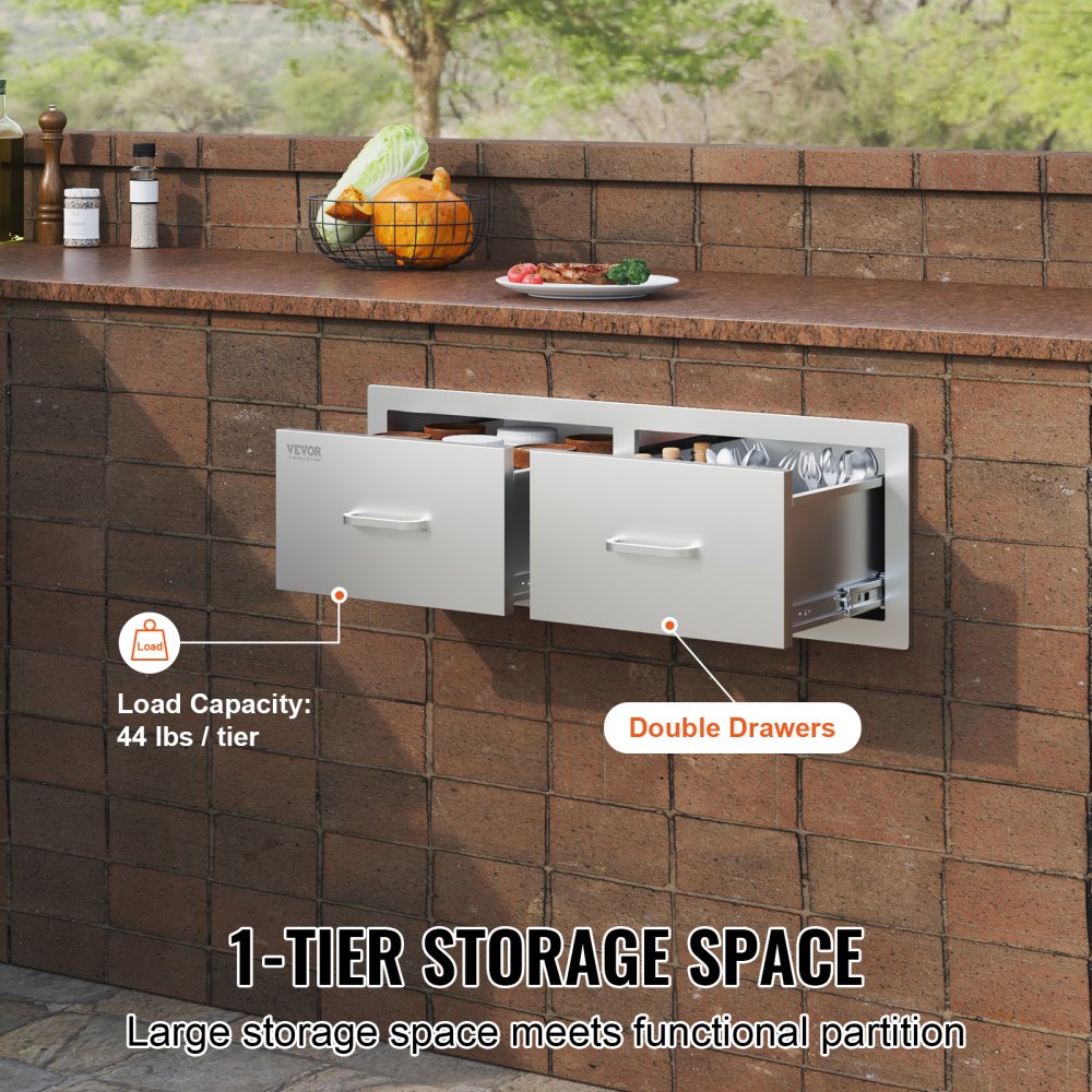 KM-CTG-2302-SKU11 - Durable Stainless Steel Outdoor Kitchen Drawers for Ample Storage