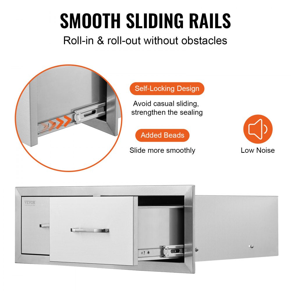 KM-CTG-2302-SKU11 - Durable Stainless Steel Outdoor Kitchen Drawers for Ample Storage