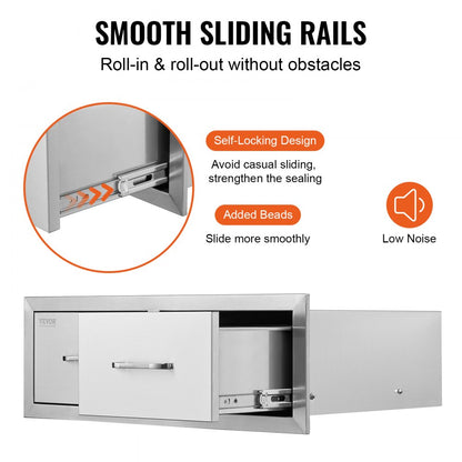 KM-CTG-2302-SKU11 - Durable Stainless Steel Outdoor Kitchen Drawers for Ample Storage