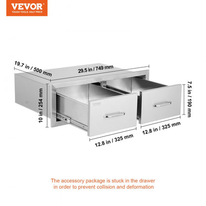 KM-CTG-2302-SKU11 - Durable Stainless Steel Outdoor Kitchen Drawers for Ample Storage