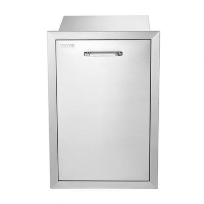 KM-CTG-2302-SKU10 - 16" Stainless Steel Outdoor Trash Drawer, Durable & Weatherproof