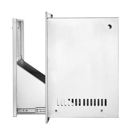 KM-CTG-2302-SKU10 - 16" Stainless Steel Outdoor Trash Drawer, Durable & Weatherproof