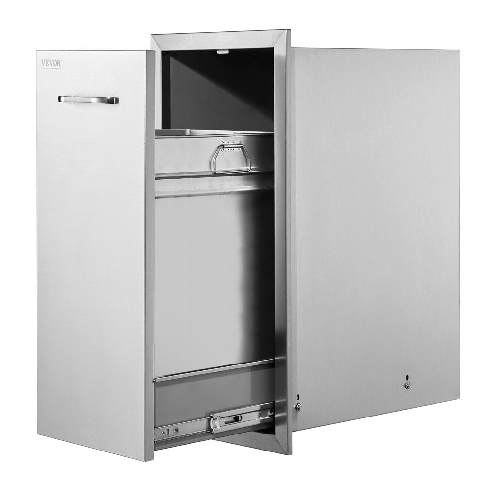 KM-CTG-2302-SKU9 - Durable 13.4" Pull-Out Trash Drawer for Outdoor Kitchens