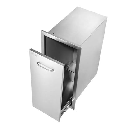 KM-CTG-2302-SKU9 - Durable 13.4" Pull-Out Trash Drawer for Outdoor Kitchens