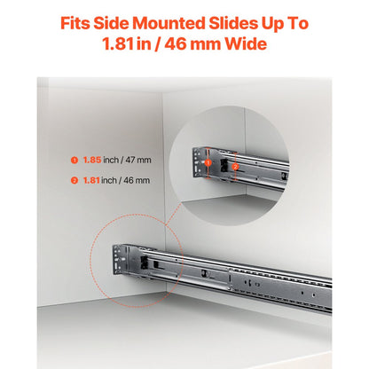 4500 - Galvanized Steel Drawer Slide Brackets, 10 Pairs for 10 Drawers