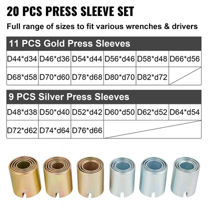 010645246257 - 26 PCS 45# Steel Pull & Press Sleeve Tool Kit