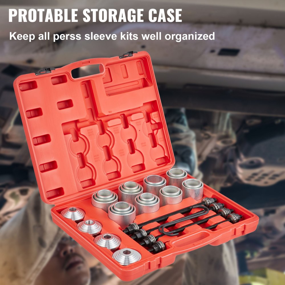 010570481209 - Durable 28-Piece Pull & Press Sleeve Kit for Auto Repairs