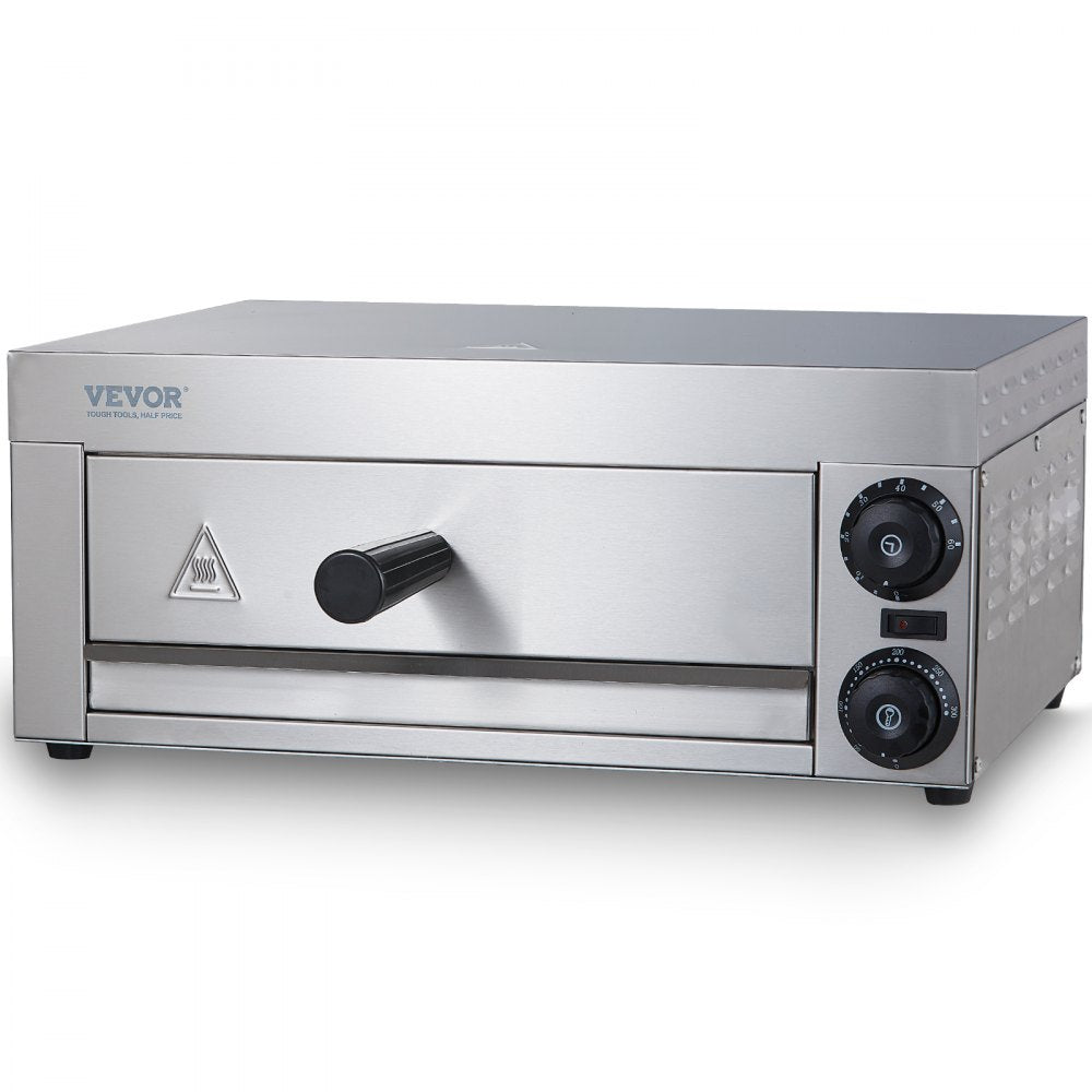 ZH-PT-1M - 12-Inch Stainless Steel Electric Pizza Oven with Precise Temperature Control