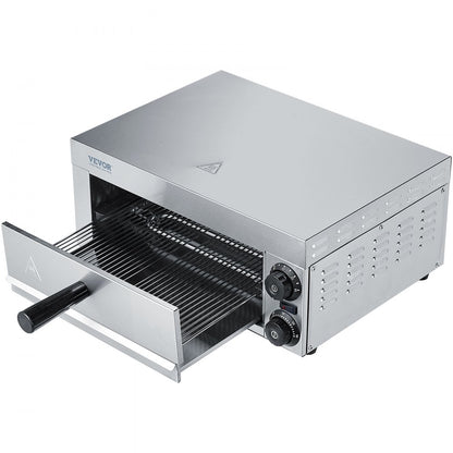 ZH-PT-1M - 12-Inch Stainless Steel Electric Pizza Oven with Precise Temperature Control