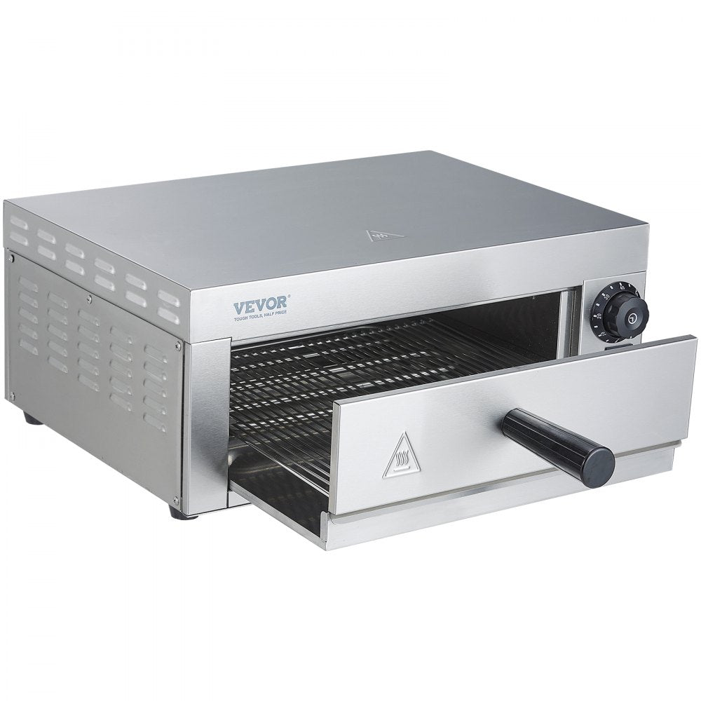 ZH-PT-1M - 12-Inch Stainless Steel Electric Pizza Oven with Precise Temperature Control