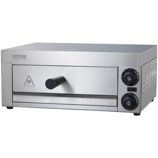 ZH-PT-1M - 12-Inch Stainless Steel Electric Pizza Oven with Precise Temperature Control