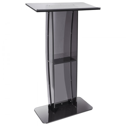 010806027430 - 47" Acrylic Podium with Storage Shelf for Presentations