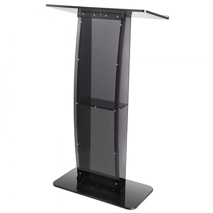 010806027430 - 47" Acrylic Podium with Storage Shelf for Presentations
