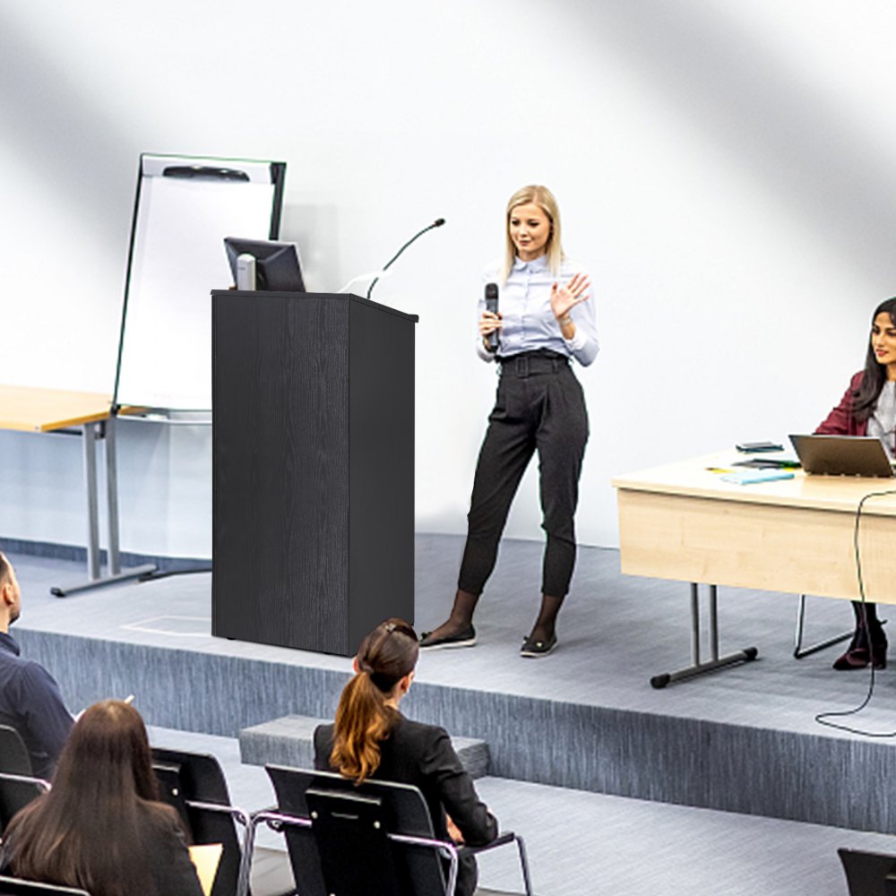 010896001525 - 47" Mobile Podium Stand for Presentations & Events