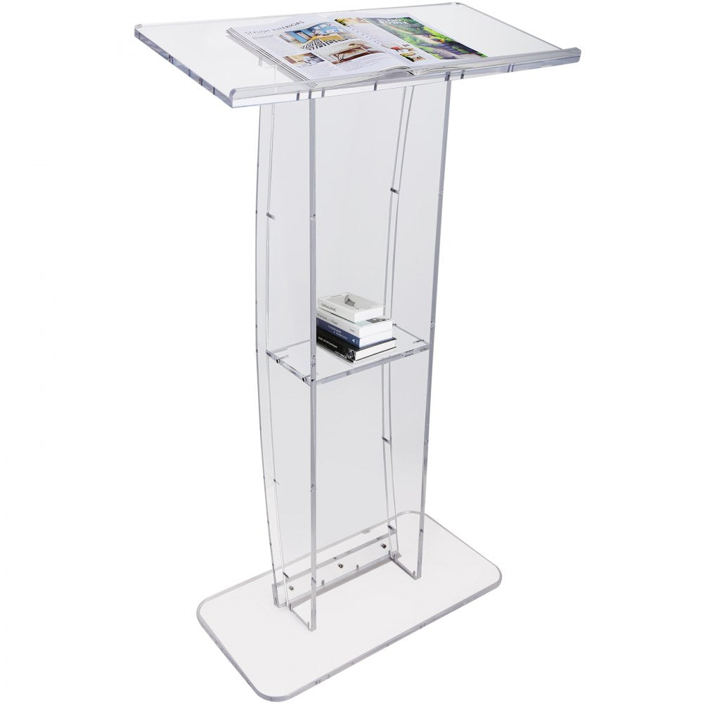 010375552707 - Clear Acrylic Podium for Versatile Presentations