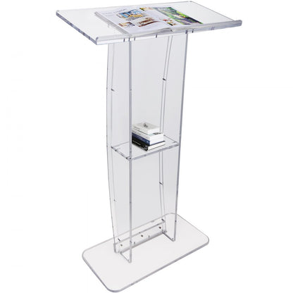010375552707 - Clear Acrylic Podium for Versatile Presentations