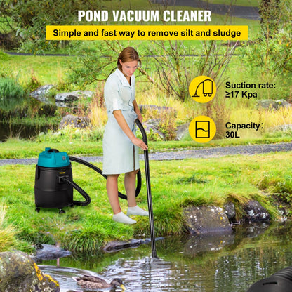 VV-PVC-AUTO - 1400W Automatic Pond Vacuum Cleaner with 4 Nozzles