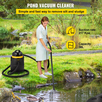 VV-PVC-INTER - 1400W VEVOR Pond Vacuum with 4 Nozzles & Easy Assembly