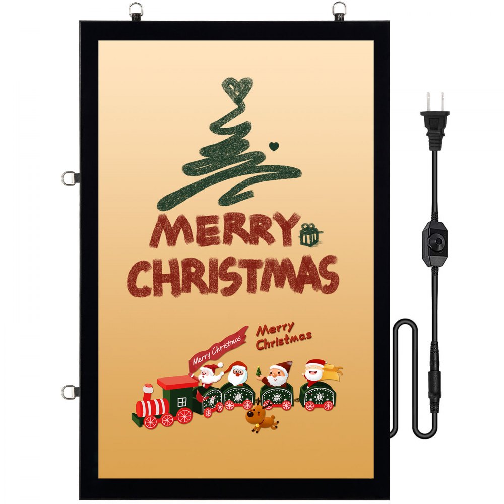 1530-2 - 34.4" x 22.4" Black LED Poster Frame with Magnetic Design