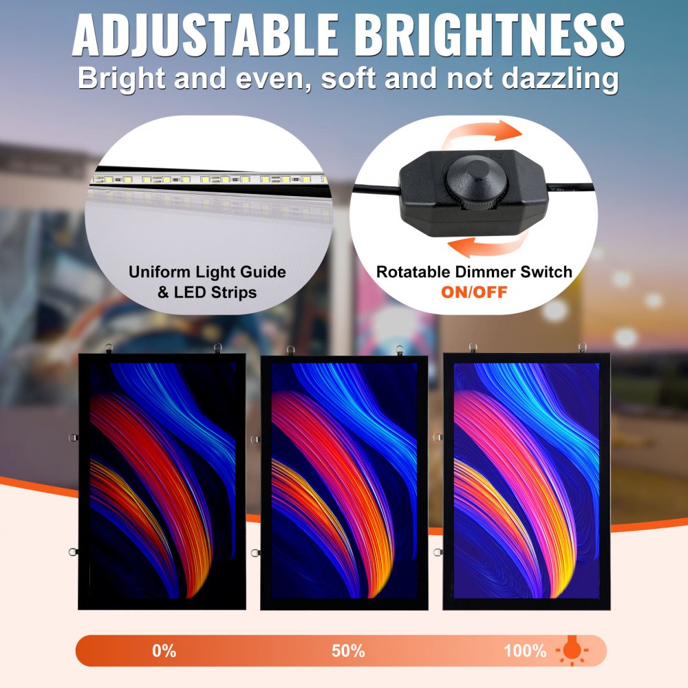 1530-3 - 27"x40" VEVOR LED Poster Frame for Stunning Displays
