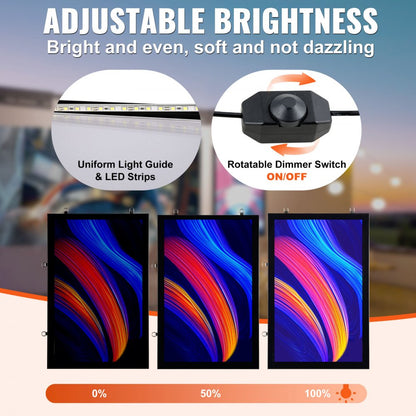 1530-3 - 27"x40" VEVOR LED Poster Frame for Stunning Displays