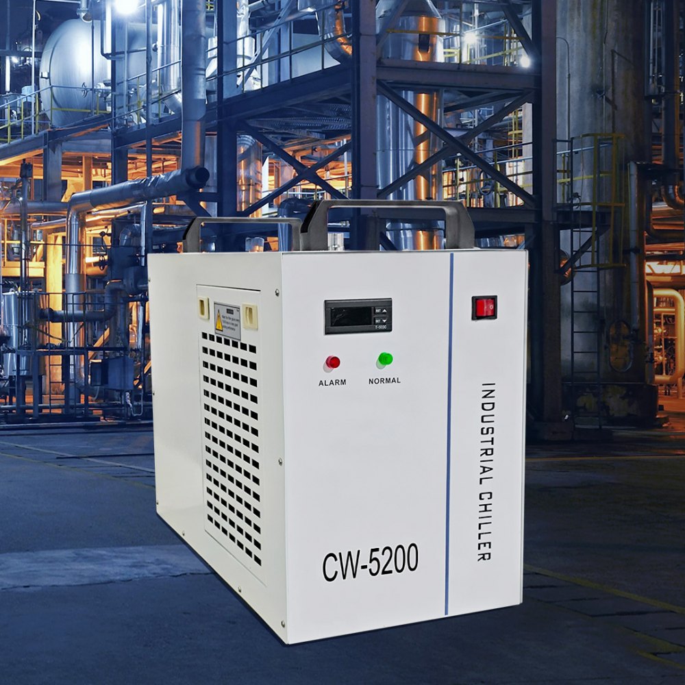 CW-5200 - 6L Industrial Chiller for CO2 Laser Tubes, 1400W Power