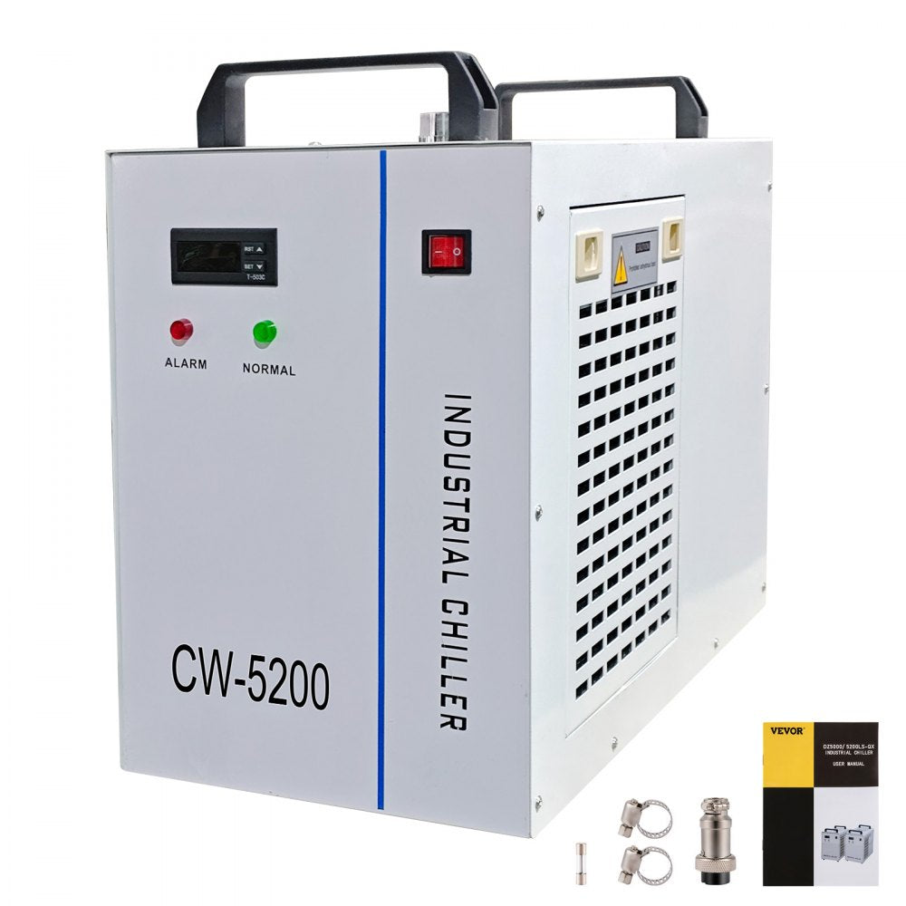CW-5200 - 6L Industrial Chiller for CO2 Laser Tubes, 1400W Power