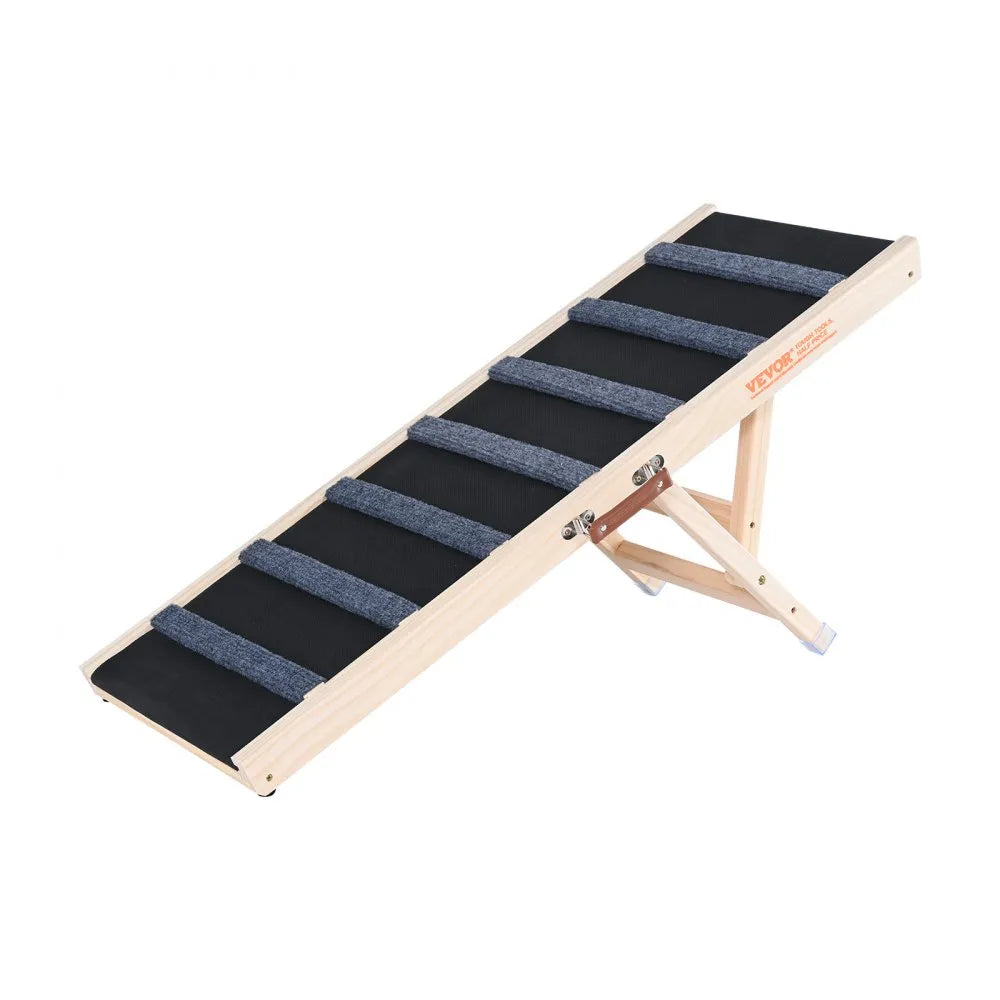 ZSJJ001 - Adjustable 39.3" Wooden Dog Ramp for Easy Access