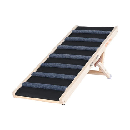 ZSJJ001 - Adjustable 39.3" Wooden Dog Ramp for Easy Access