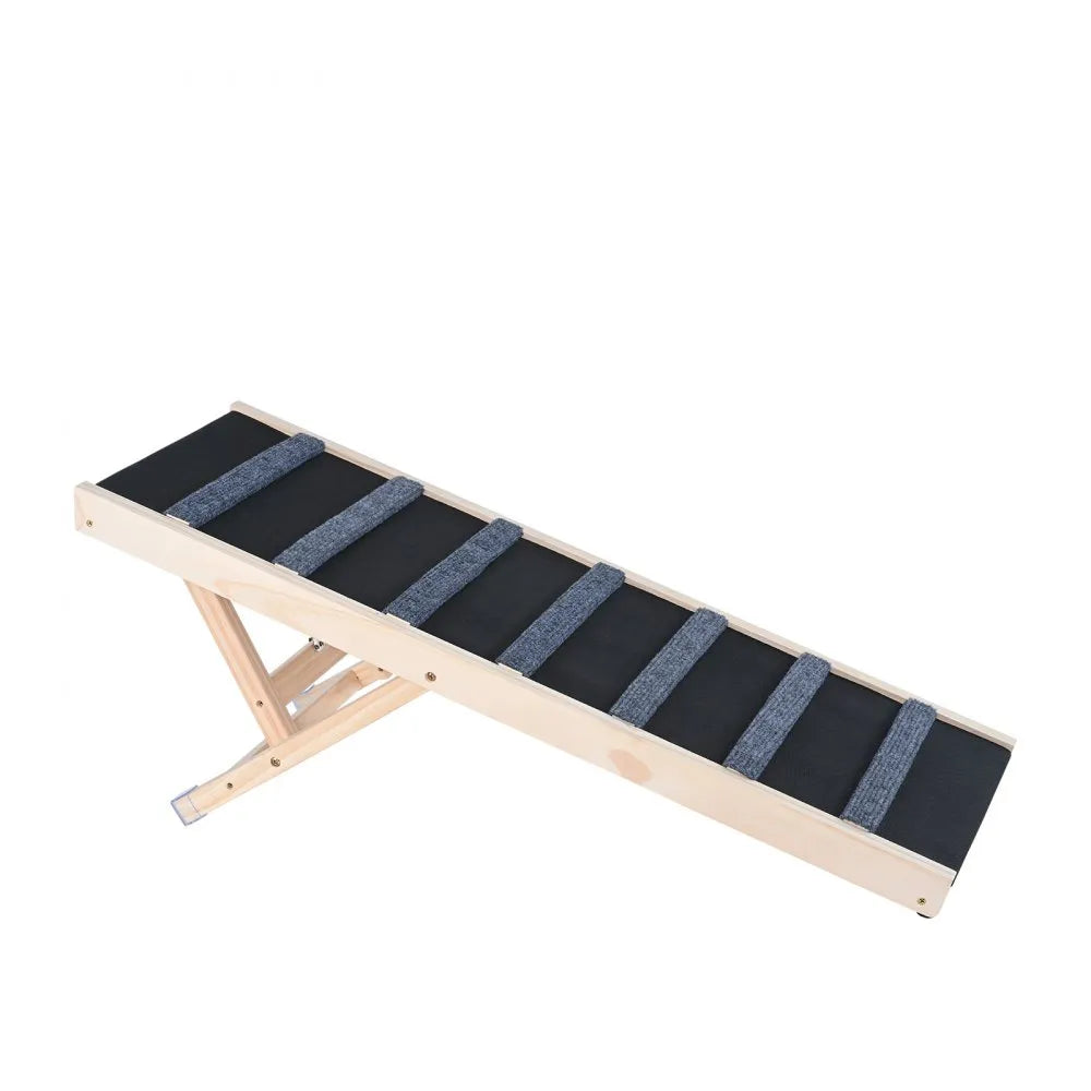 ZSJJ001 - Adjustable 39.3" Wooden Dog Ramp for Easy Access