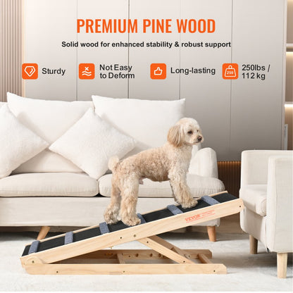 ZSJJ002 - 41.3" Folding Pine Dog Ramp with Non-Slip Surface