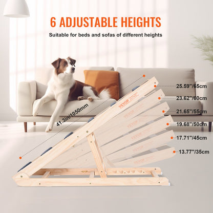 ZSJJ002 - 41.3" Folding Pine Dog Ramp with Non-Slip Surface