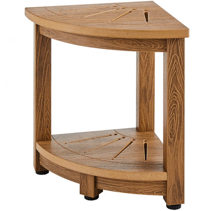 WS-SS001 - Elegant Corner Shower Bench with Adjustable Foot Pads and Storage